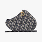 Dior Saddle Navy Gray Jacquard Shoulder — view 2