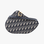 Dior Saddle Navy Gray Jacquard Shoulder