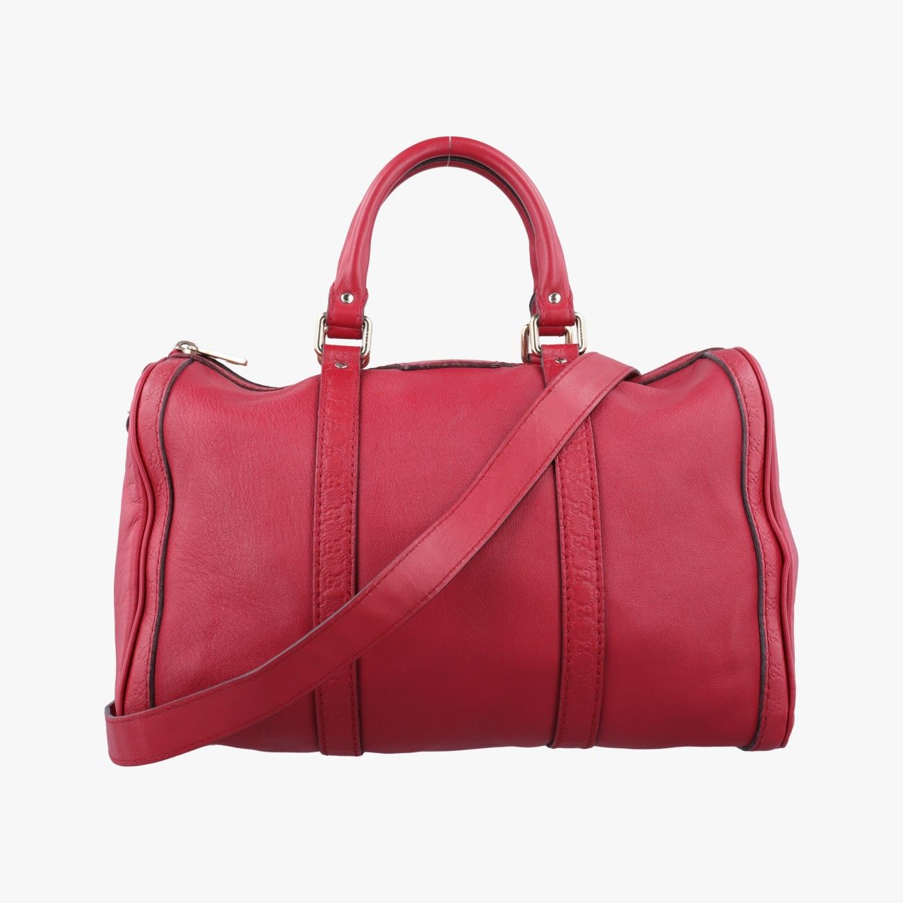 Gucci Guccissima Trim Web Joy Red Leather Shoulder