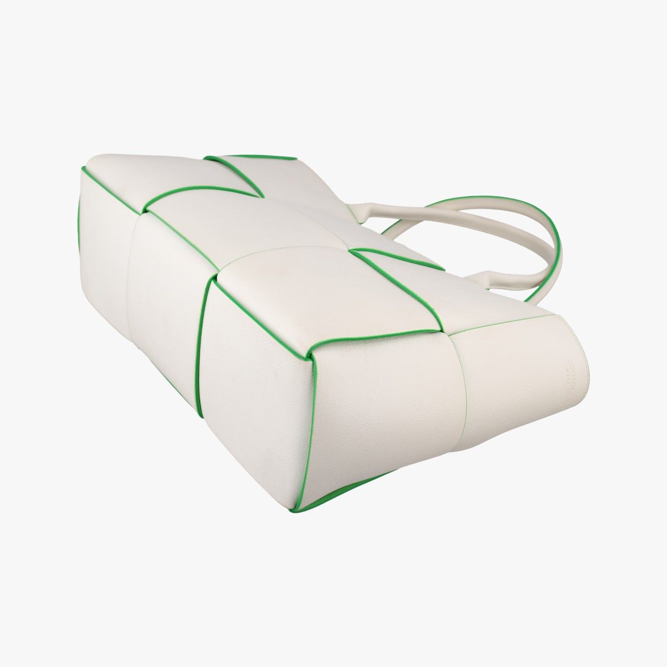 Bottega Veneta the Arco Tote White Green Lambskin — view 6