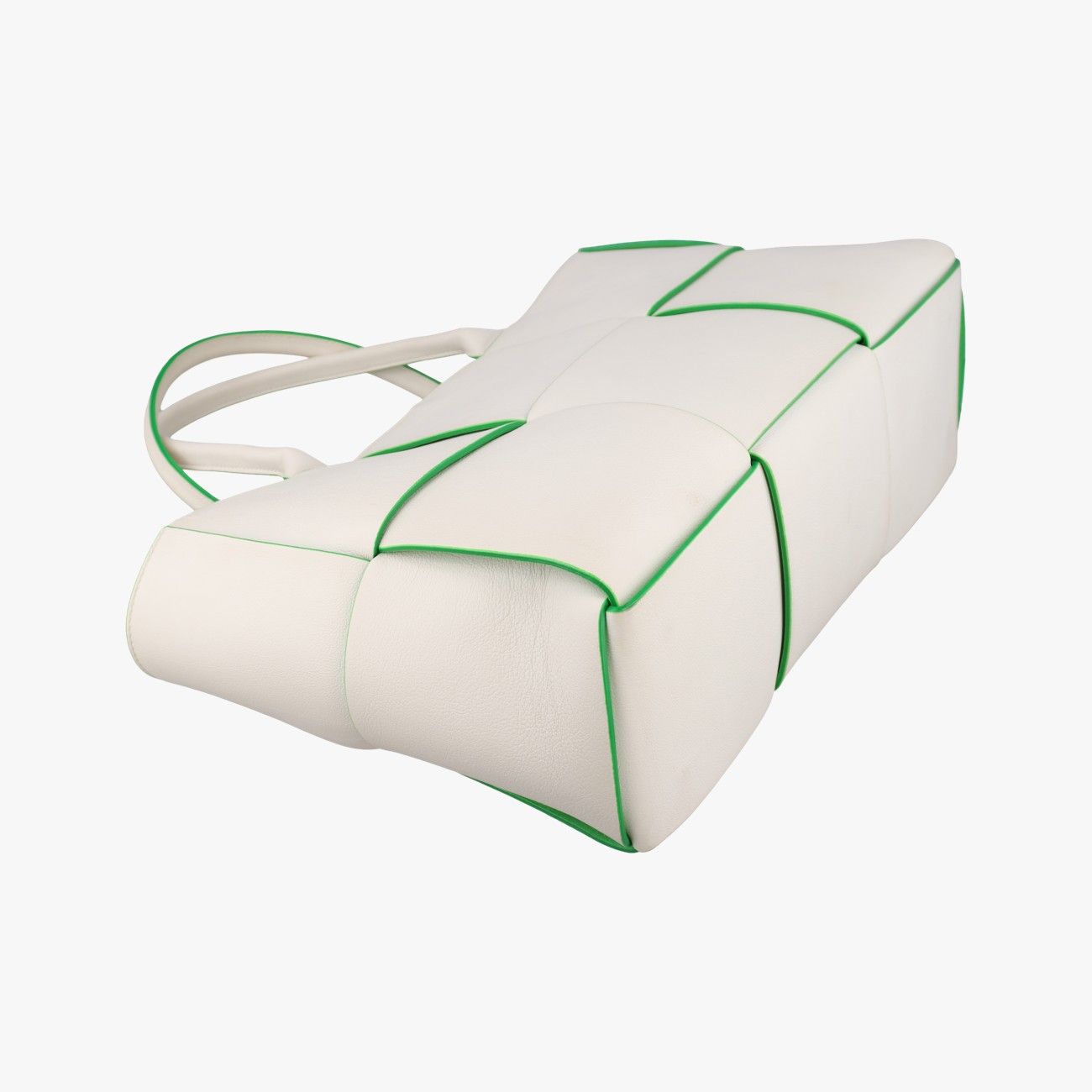 Bottega Veneta the Arco Tote White Green Lambskin — view 7