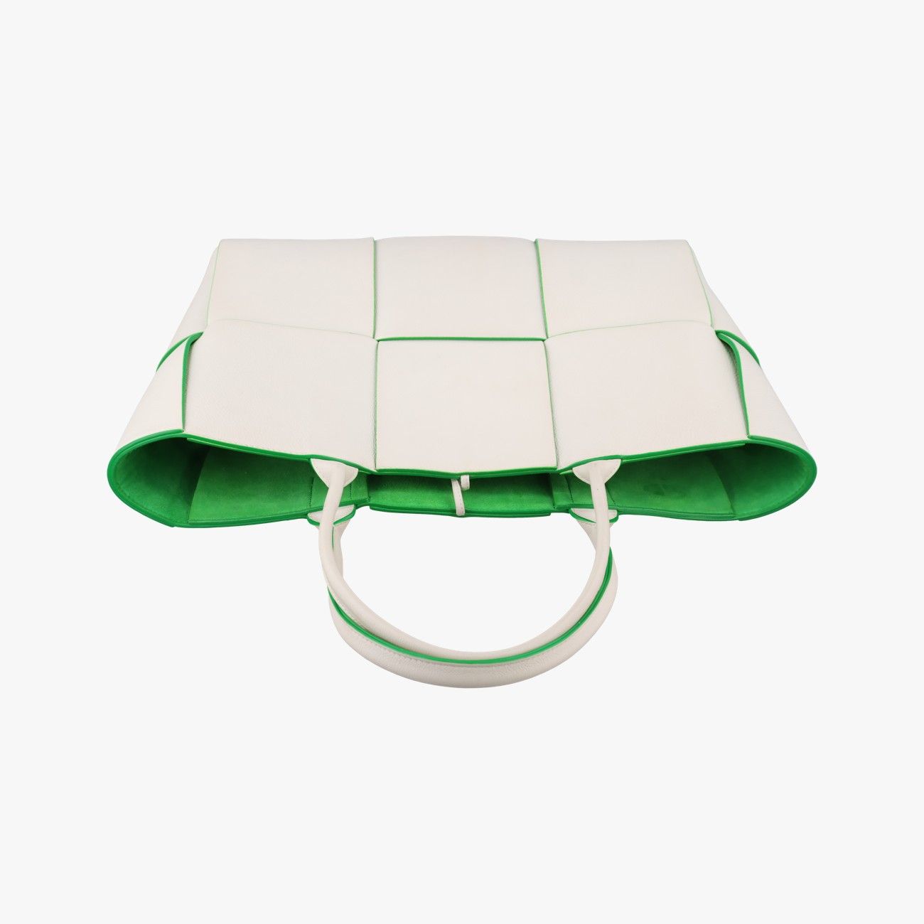Bottega Veneta the Arco Tote White Green Lambskin — view 8