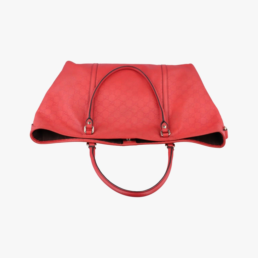 Gucci Guccissima Red Leather Handbag — view 8
