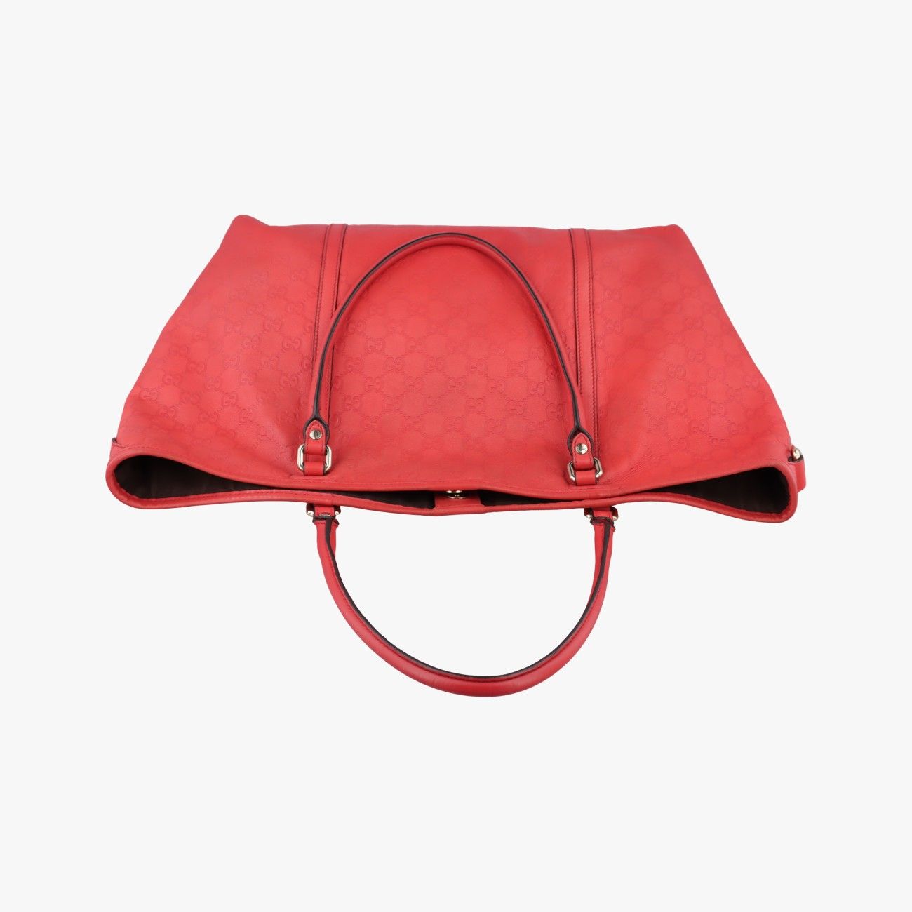 Gucci Guccissima Red Leather Handbag — view 8