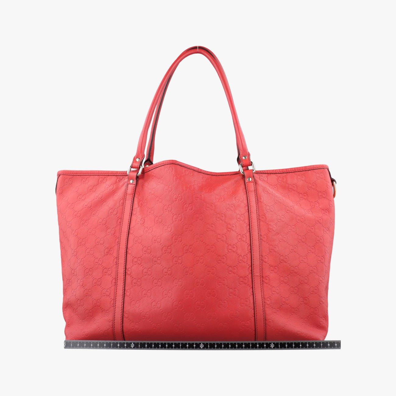 Gucci Guccissima Red Leather Handbag — view 2