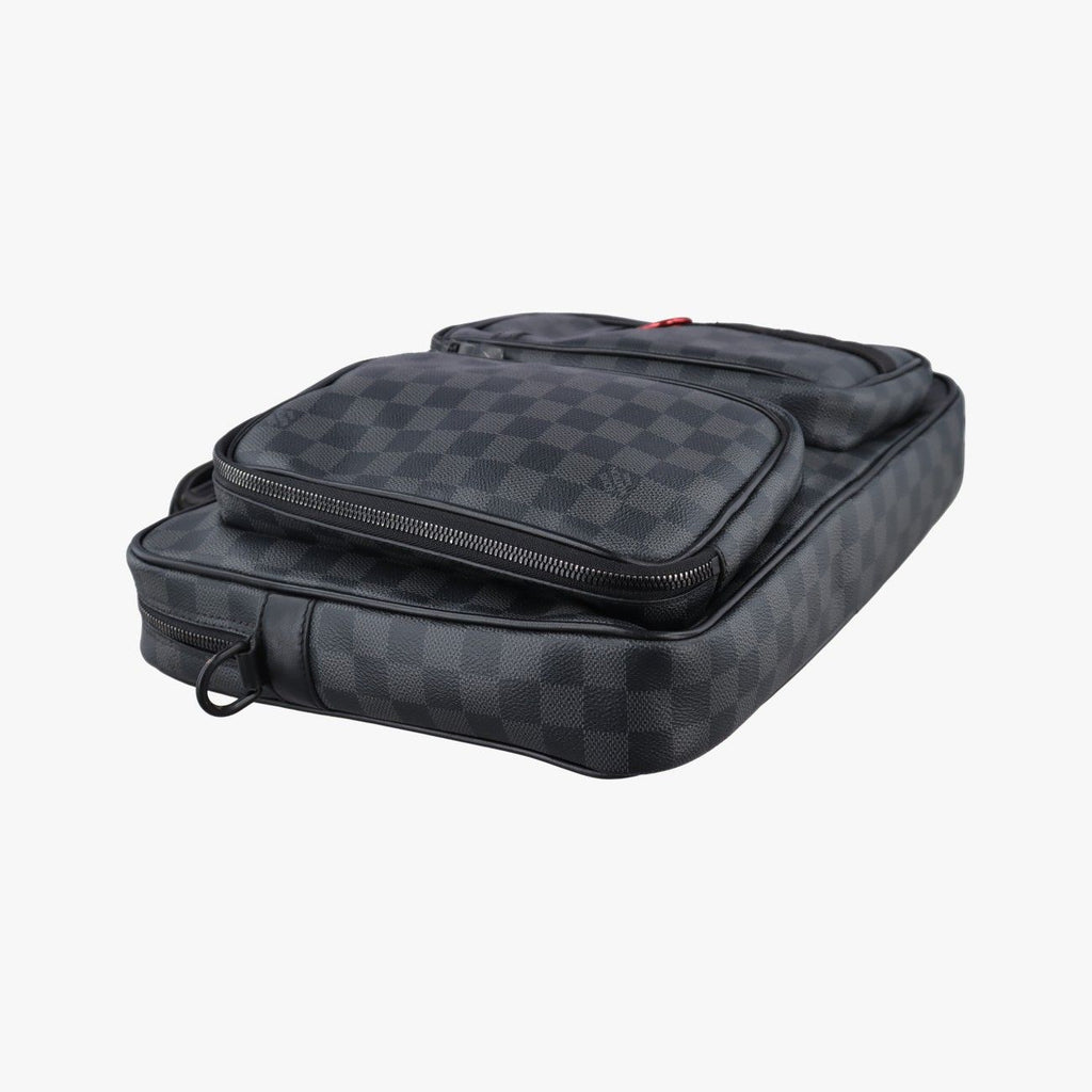 Louis Vuitton Utility Business Black Damier Graphite Tote — view 5