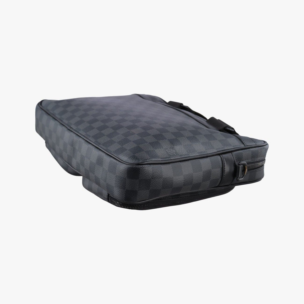 Louis Vuitton Utility Business Black Damier Graphite Tote — view 6