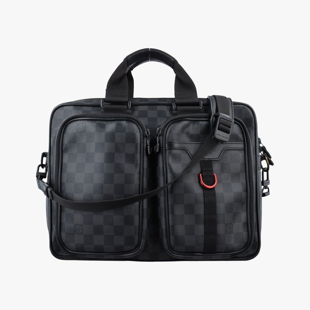 Louis Vuitton Utility Business Black Damier Graphite Tote