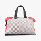 Fendi Chameleon Red Light Gray Black Leather Handbag — view 2