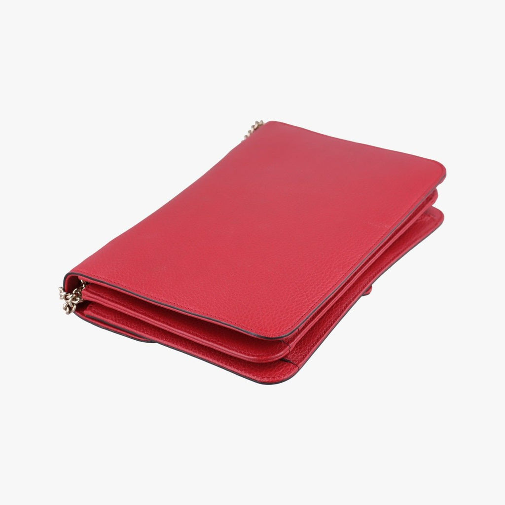 Gucci Interlocking Red Leather Shoulder — view 7