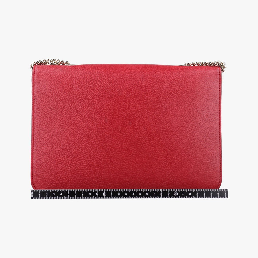 Gucci Interlocking Red Leather Shoulder — view 2