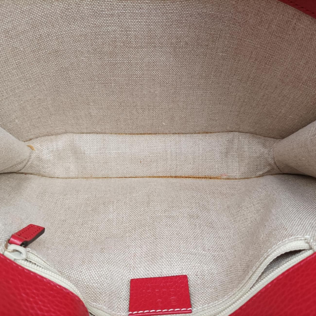 Gucci Interlocking Red Leather Shoulder — view 9