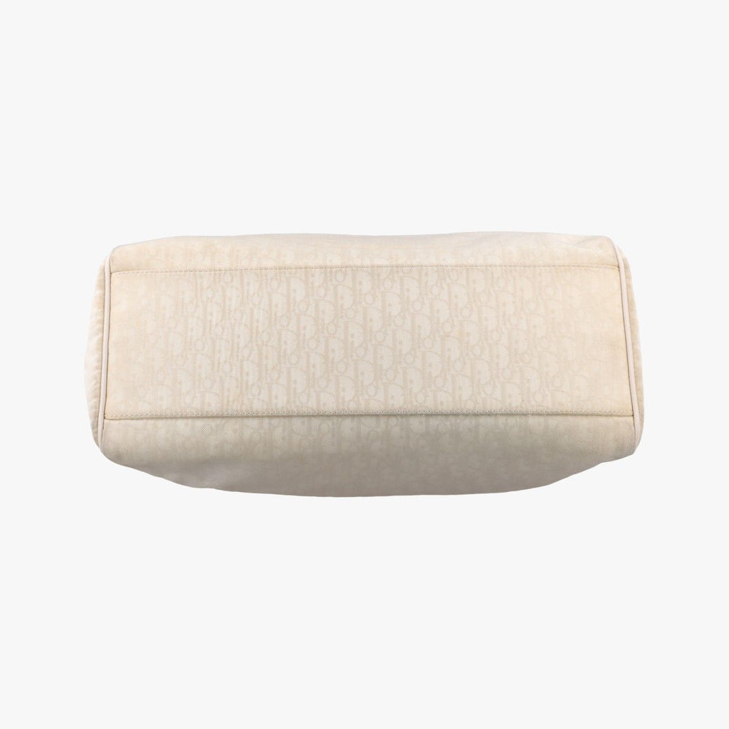 Dior Oblique Beige Nylon Calf Leather Handbag — view 3