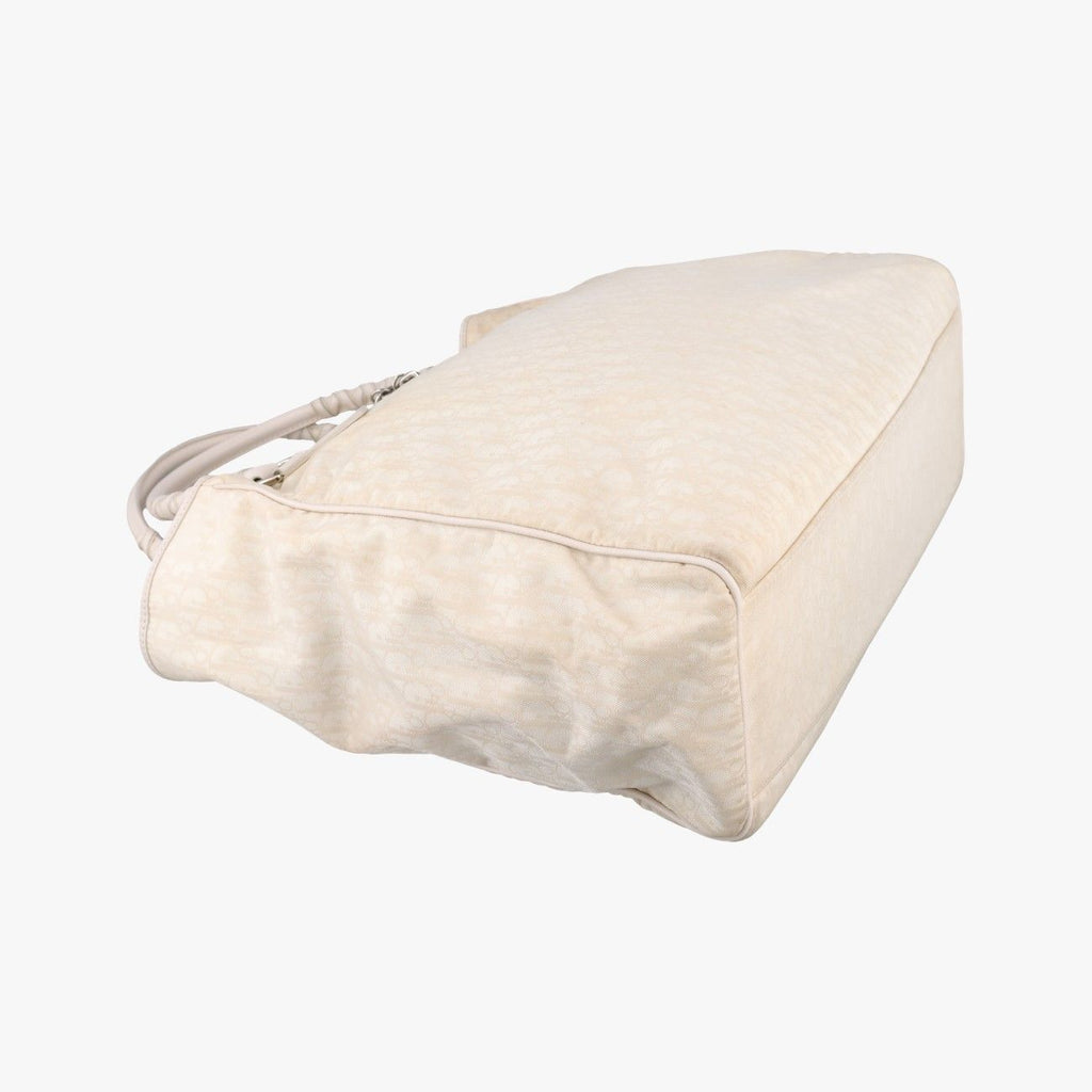 Dior Oblique Beige Nylon Calf Leather Handbag — view 5