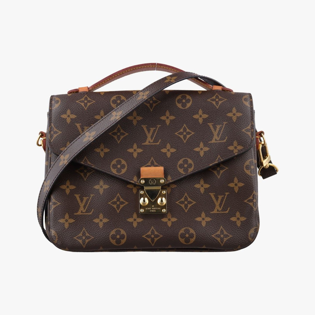 Louis Vuitton Pochette Metis MM Monogram Brown Canvas Handbag