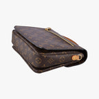 Louis Vuitton Pochette Metis MM Monogram Brown Canvas Handbag — view 6