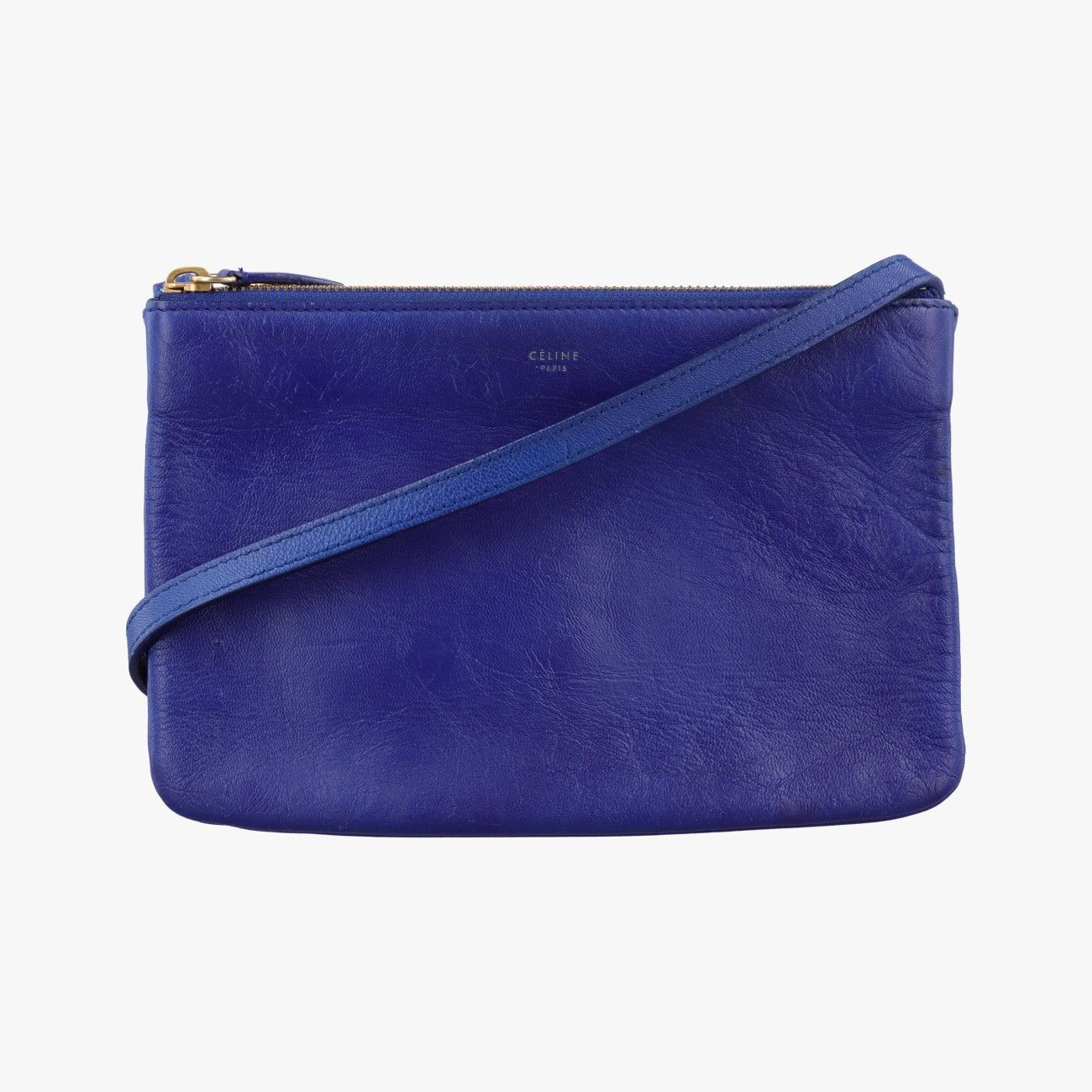 Celine Trio Blue Leather Shoulder