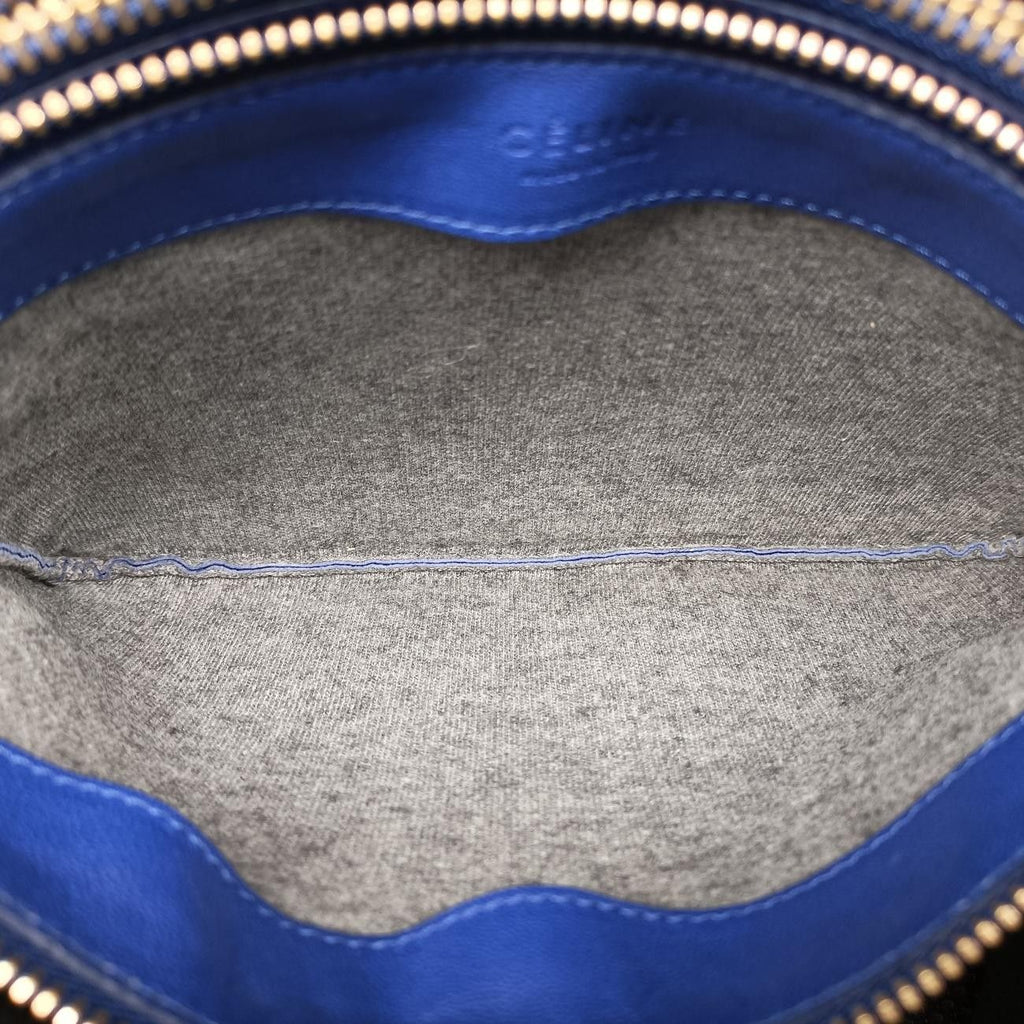 Celine Trio Blue Leather Shoulder — view 9