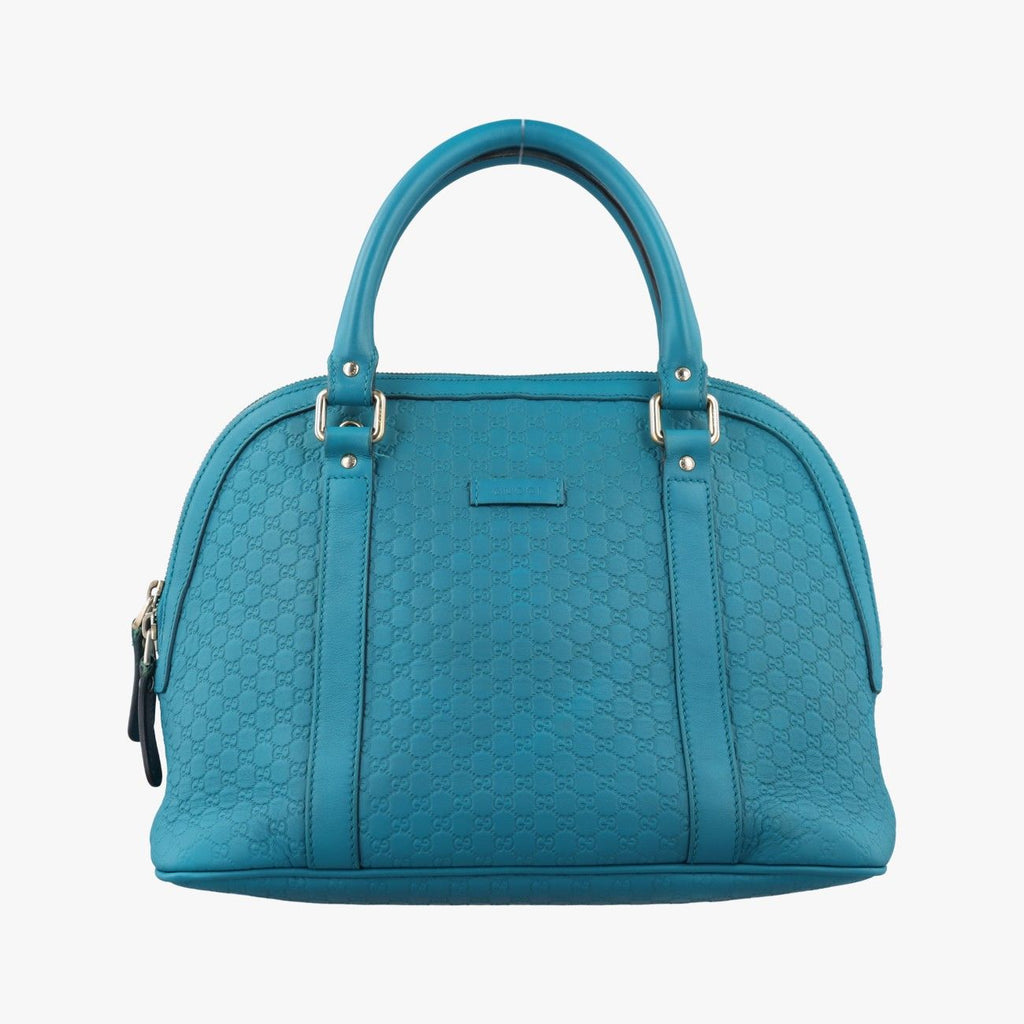 Gucci Micro Guccissima Blue Leather Handbag