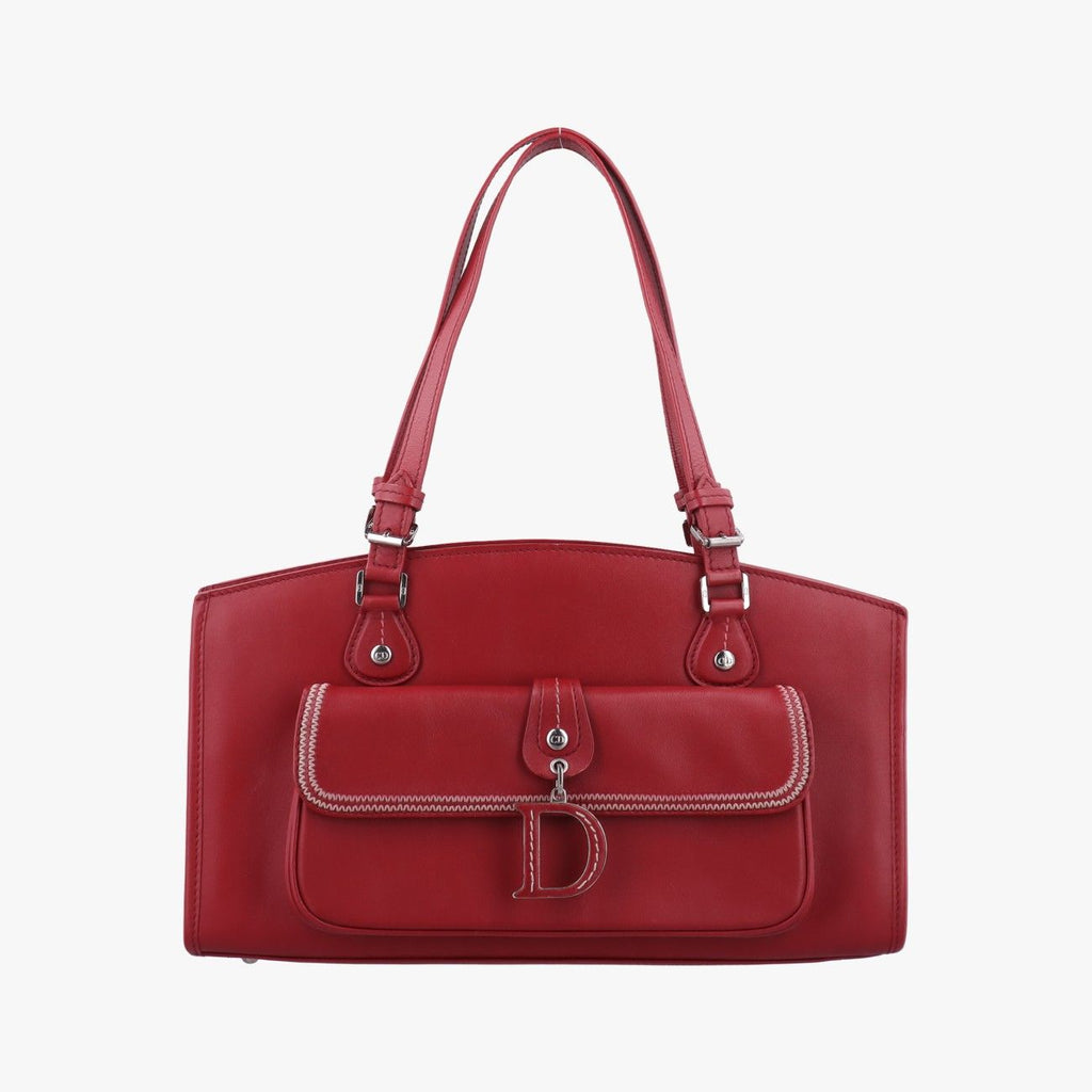 Dior D Charm Red Leather Handbag