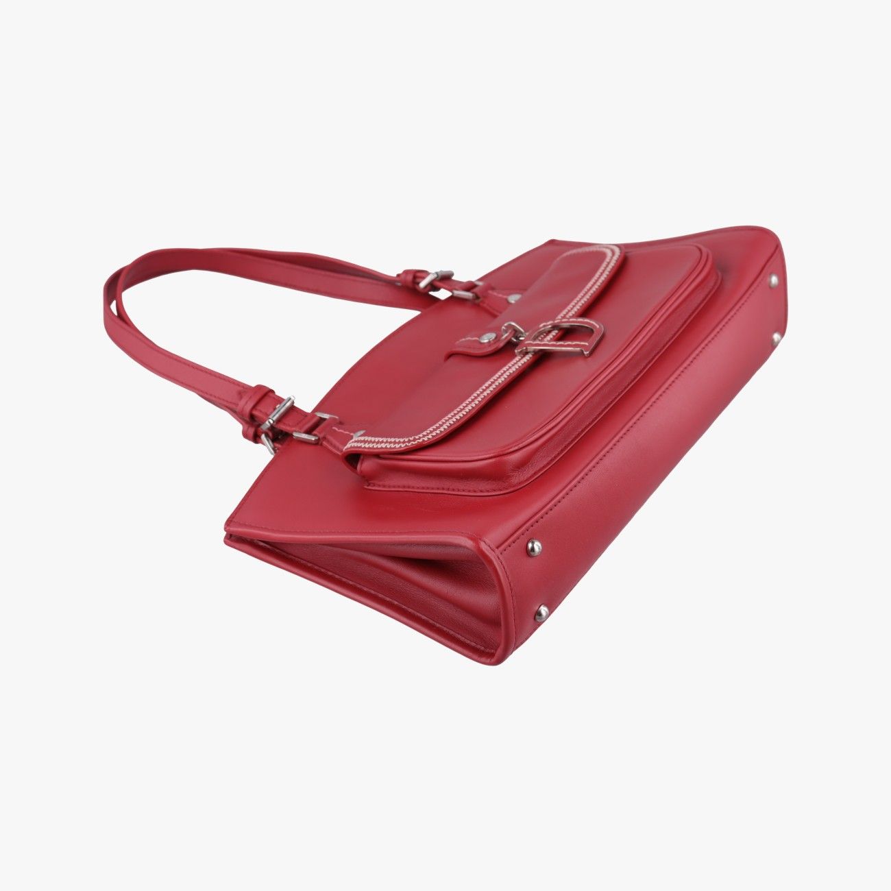 Dior D Charm Red Leather Handbag — view 5