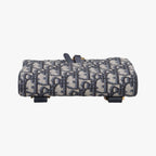 Dior Saddle Navy Gray Jacquard Handbag — view 8