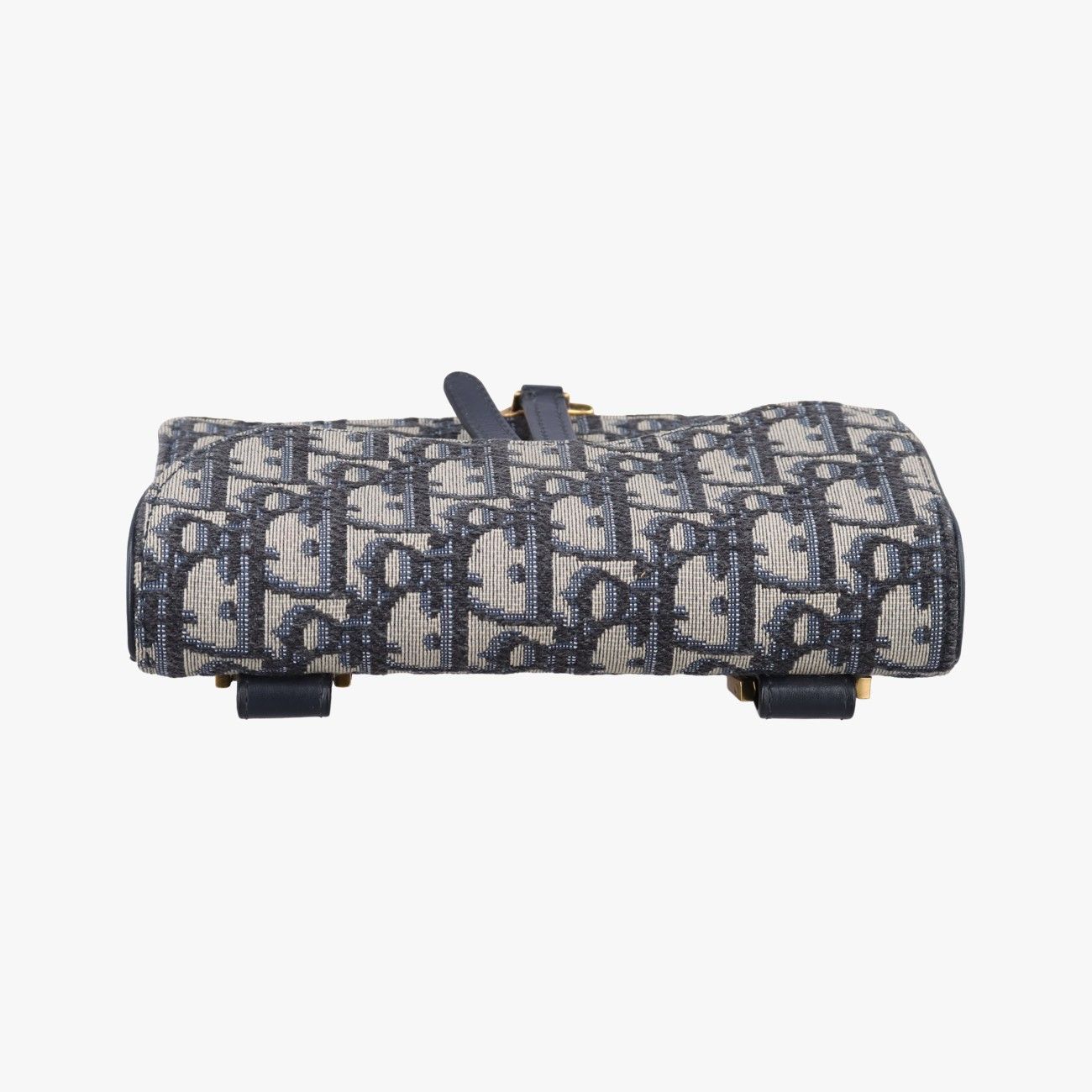 Dior Saddle Navy Gray Jacquard Handbag — view 8