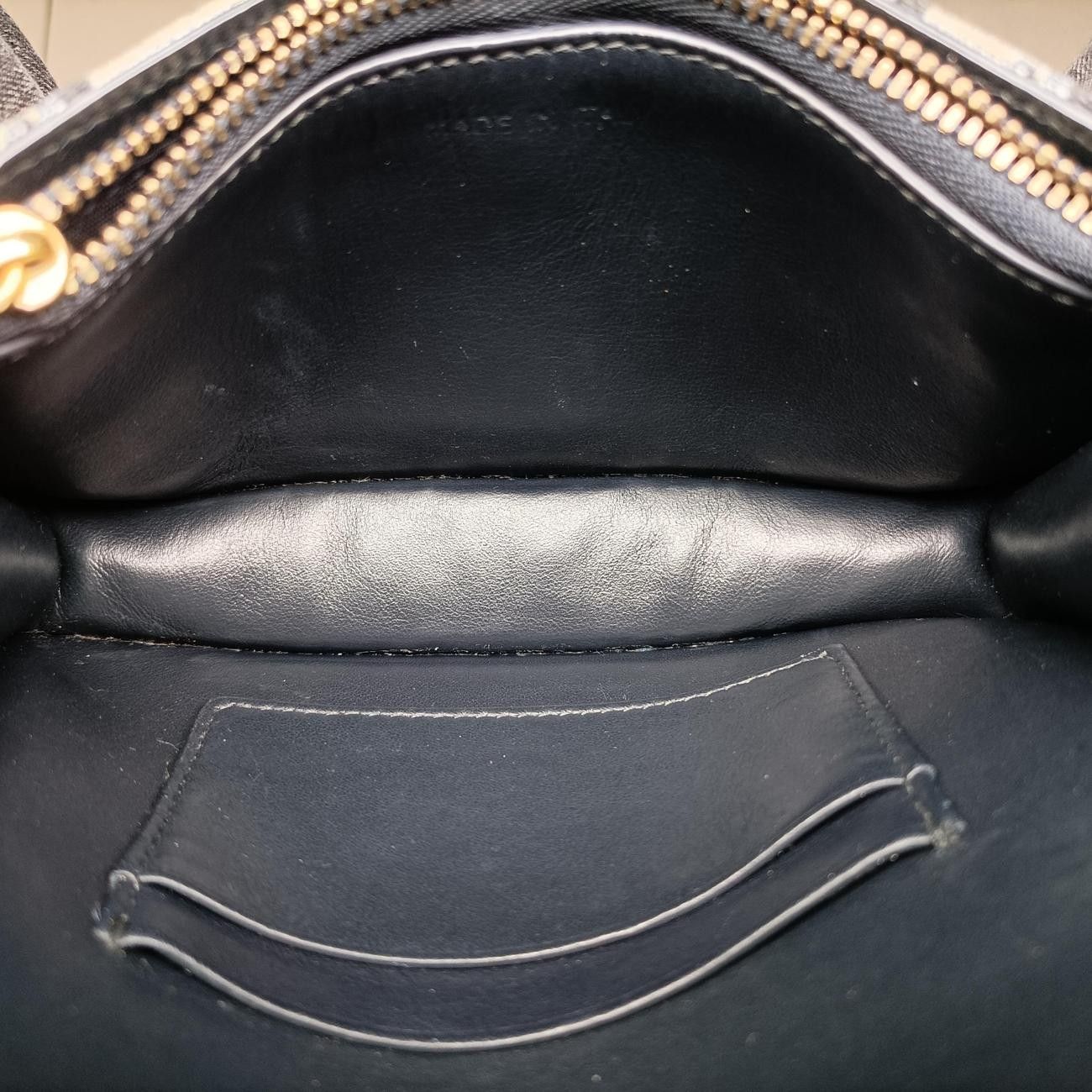 Dior Saddle Navy Gray Jacquard Handbag — view 9