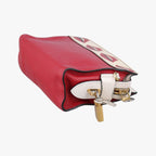 Prada Lip Print Esplanade Red White Leather Shoulder — view 6