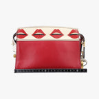 Prada Lip Print Esplanade Red White Leather Shoulder — view 2