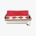 Prada Lip Print Esplanade Red White Leather Shoulder — view 8