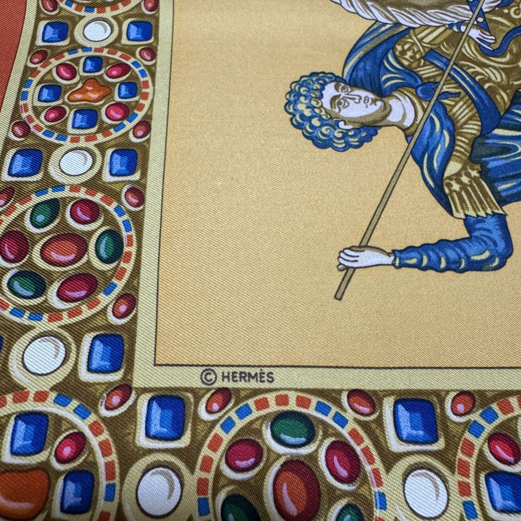 Hermes Carre 90 Victory of the Knights of Justice Scarf Silk — view 6