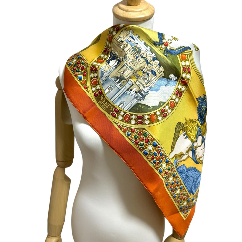 Hermes Carre 90 Victory of the Knights of Justice Scarf Silk — view 4