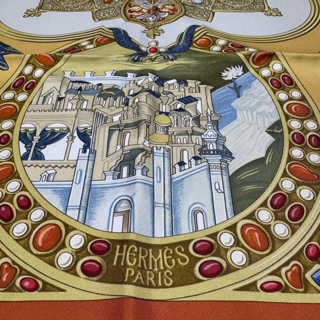 Hermes Carre 90 Victory of the Knights of Justice Scarf Silk — view 5