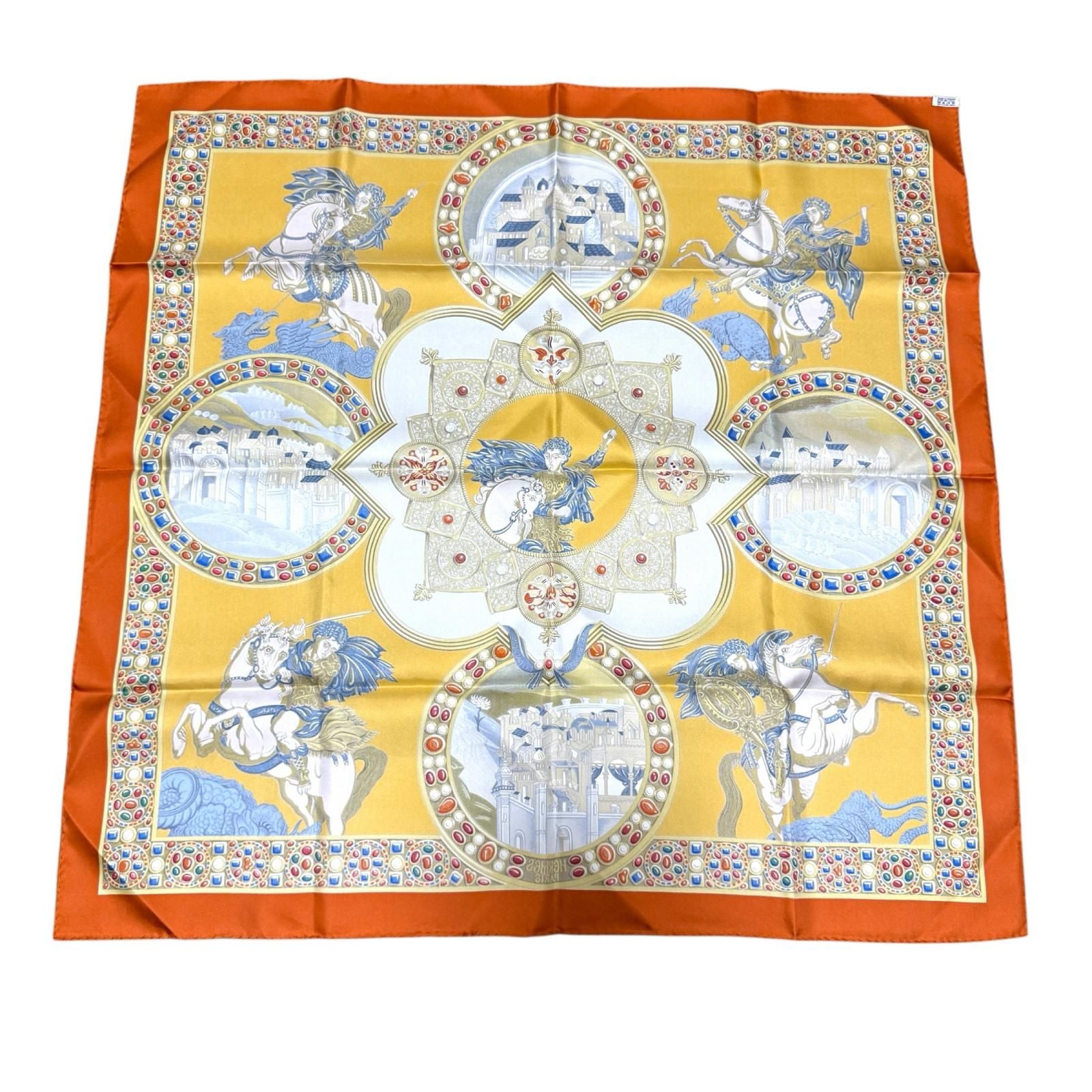 Hermes Carre 90 Victory of the Knights of Justice Scarf Silk — view 2