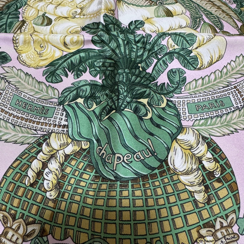 Hermes Carre 90 Chapeau Hat Scarf Silk — view 3