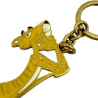 Saint Laurent Pink Panthere Key Holder Key Ring Charm Tiger Yellow Gold Daily — view 9