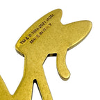 Saint Laurent Pink Panthere Key Holder Key Ring Charm Tiger Yellow Gold Daily — view 7
