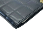 Chanel Chocobar Card Case CC Logo Slide Type Lambskin Black High Quality Daily — view 3