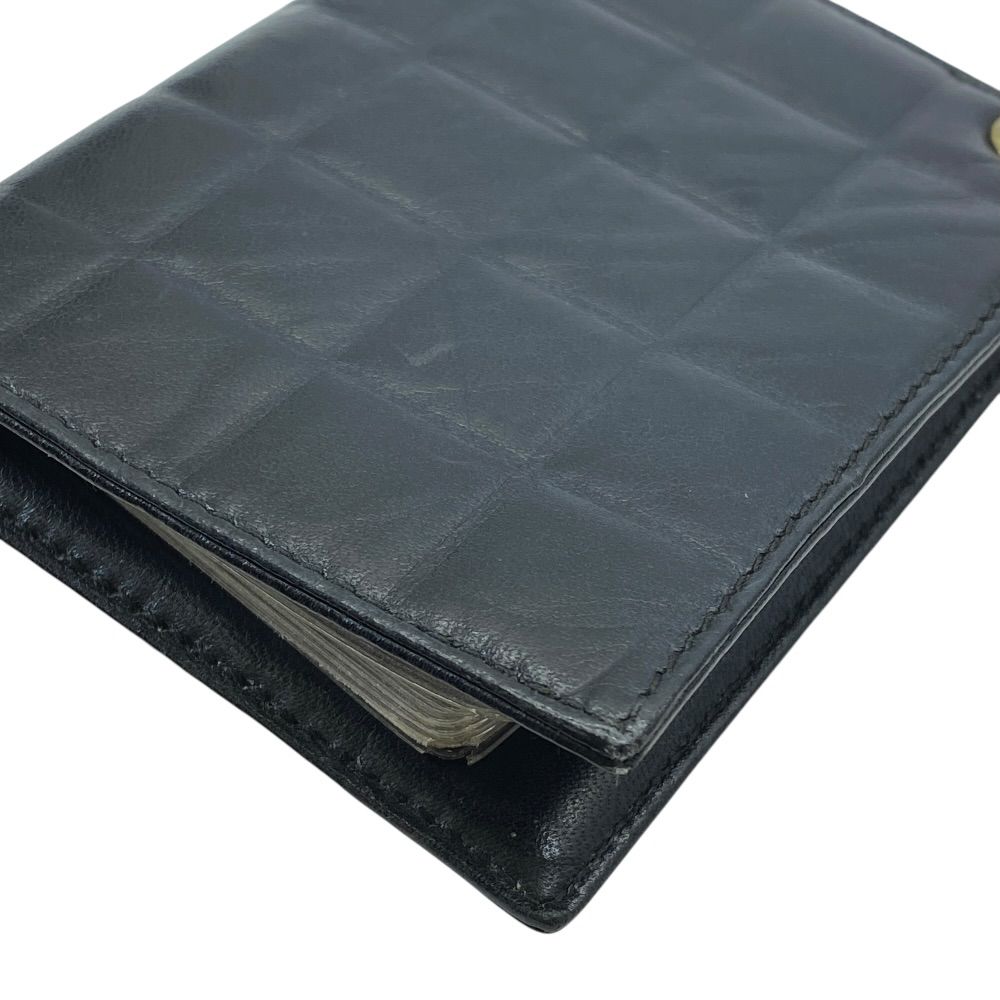 Chanel Chocobar Card Case CC Logo Slide Type Lambskin Black High Quality Daily — view 4