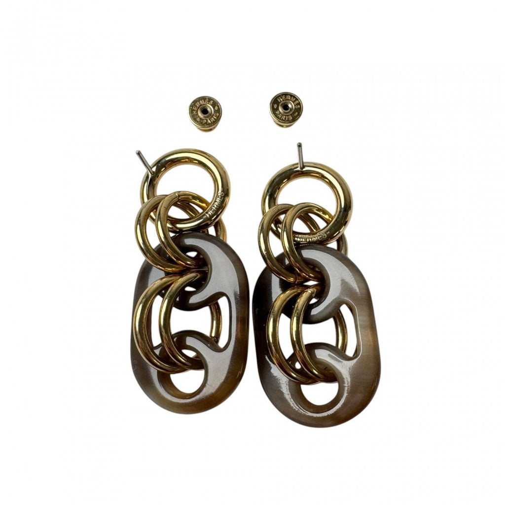 Hermes Earrings PM Buffalo Horn — view 4