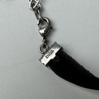 Dior J'adior Logo Choker Rhinestone Velvet Necklace — view 6