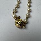 Chanel CC Logo Pearl Necklace — view 5