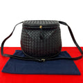 Bottega Veneta Intrecciato Leather Tassel Shoulder Bag Pochette Black
