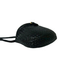Bottega Veneta Intrecciato Leather Tassel Shoulder Bag Pochette Black — view 7
