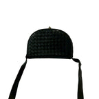 Bottega Veneta Intrecciato Leather Tassel Shoulder Bag Pochette Black — view 4