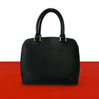 Louis Vuitton Pont Neuf Epi Leather Round Zip Mini Boston Bag Noir