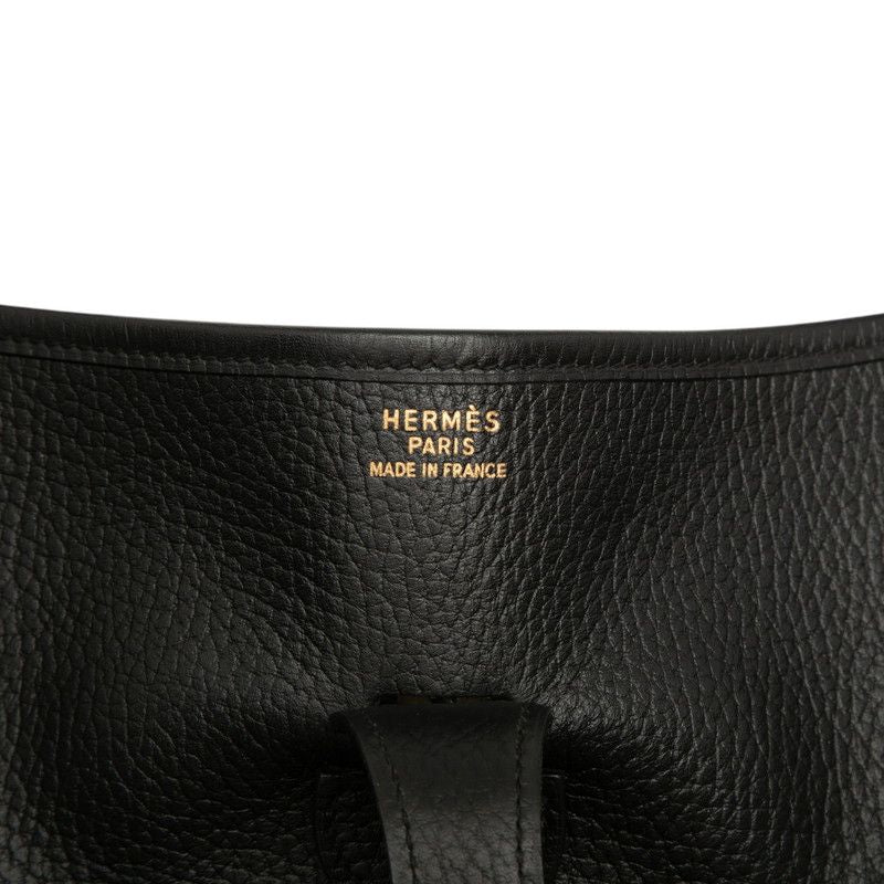 Hermes Evelyne 1 GM Crossbody Shoulder Bag Black Togo