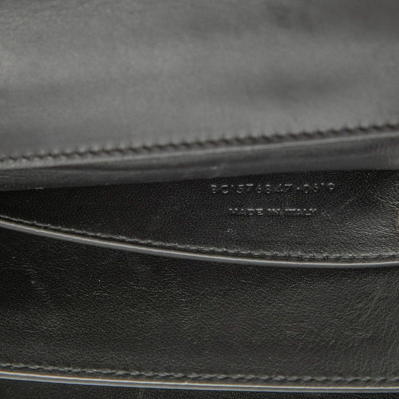Saint Laurent Crossbody Chain Shoulder Bag Black Leather