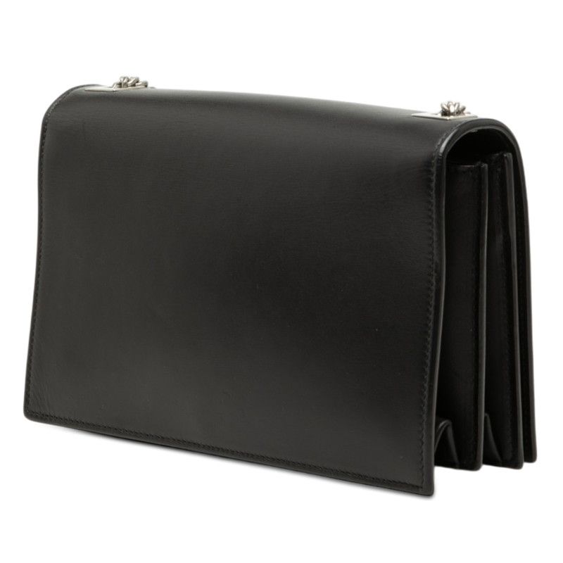 Saint Laurent Crossbody Chain Shoulder Bag Black Leather